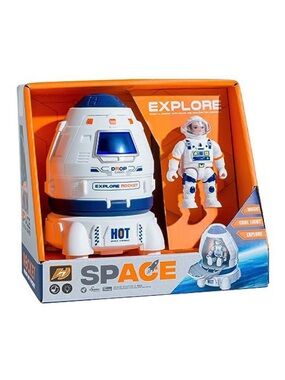 l*space White & Blue Explore Space Rocket Playset with Astronaut